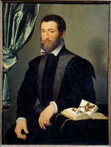 Portret aptekarza Pierre Quthe (1519-apre 1588) Obraz Francois Cloueta (1515-1572) 1562 Nd. 0,91x0,7 m - Portret aptekarza Pierre