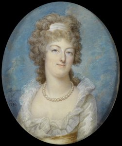 Portret królowej Marii Antoniny z naszyjnikiem z pereł, 1792