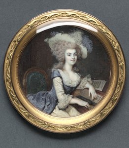 Portret kobiety przy klawesynie, ca. 1788.
