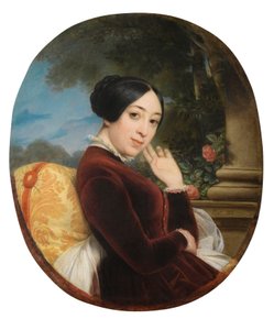 Portret śpiewaczki i kompozytorki Pauliny Viardot 1821-1910, 1844. autorstwa Francois Edouard Picot