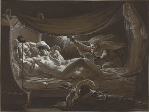 Wulkan odkrywa Wenus i Marsa autorstwa Francois Edouard Picot