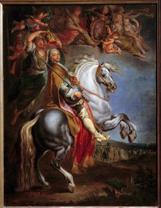 Portret konny Franciszka III (1708-1765), księcia Lotaryngii, następnie cesarza germańskiego i wielkiego księcia Toskanii, małżonka Marii Teresy Austrii (1717-1780) Obraz Francois Eisena (1695-1778) autorstwa Francois Eisen