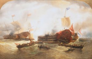 Okręt wojenny autorstwa Francois Etienne Musin