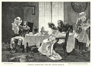 Camille Desmoulins i jego Mały Horacy autorstwa Francois Flameng