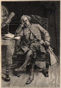 Guy Mannering - XIX-wieczna ilustracja do powieści Waltera Scotta „Guy Mannering or The Astrologer” (1771-1832) grawerowana wg Flameng autorstwa Francois Flameng