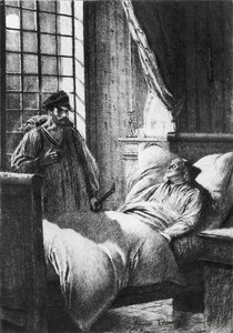 Ilustracja z Les Miserables autorstwa Victora Hugo (1802-1885) autorstwa Francois Flameng