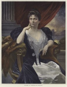 Portret Madame la Cometesse de Kersaint autorstwa Francois Flameng