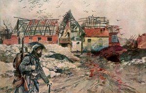 Ruiny Ablain-Saint-Nazaire, Artois, Francja, 18 grudnia 1915, 1926. autorstwa Francois Flameng