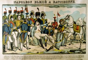 Napoleon ranny w Ratyzbonie, kwiecień 1809, c1835