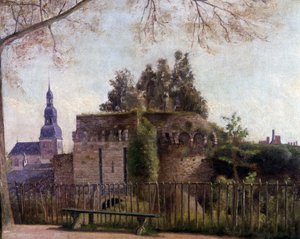 „Wielkie rowy” bramy św Malo w Dinan - F. Gombeaux, koniec XIX wieku autorstwa Francois Gombeaux