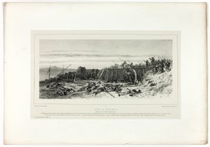 Zdobycie Bastionu nr 9, z Pamiątki z Włoch: Wyprawa do Rzymu autorstwa Francois Hippolyte Lalaisse