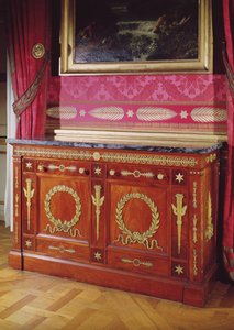 Komoda w stylu Pierwszego Cesarstwa, 1804-15 (akacja, marmur i złocony brąz)