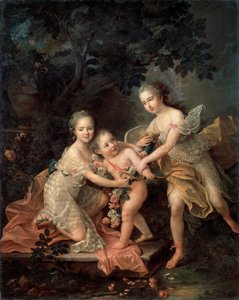 Dzieci Ludwika Filipa, księcia Orleanu, XVIII wiek. autorstwa Francois Hubert Drouais