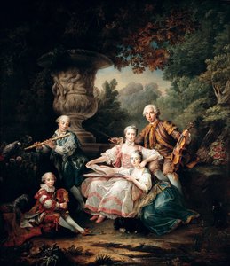 Луис ду Буше (1645-1716) Маркиз де Соурш ба түүний гэр бүл, 1750 он