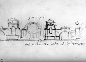 Szkic architektoniczny z "Podróży po Anglii", ok. 1766 (ołówek na papierze)