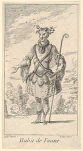 Habit de Faune: faun, laska w prawym h..., ca. 1721.
