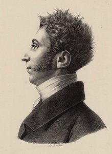 Portret Franza Xaviera Wolfganga Mozarta 1791-1844, lata 20. XIX wieku. autorstwa Francois Le Villain
