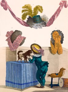 Projekty kapeluszy, wyryte przez Dupina, tabliczka nr 325 z "Galeries des Modes et Costumes Francais", 1780 r.