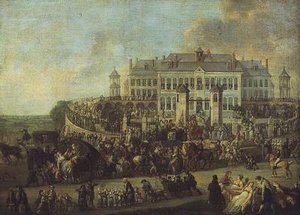 Festyn w Broquelet autorstwa Francois Louis Joseph Watteau