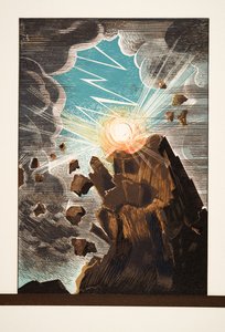 Ilustracja z Prométhée Enchaîné Ajschylosa, wyd. 1941 (druk szablonowy) autorstwa Francois Louis Schmied