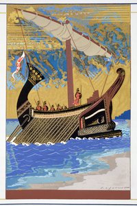 Statek Odyseusza, z "Homera: Odessy", wyd. Paryż 1930-33