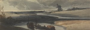 Scena z francuskiego kanału autorstwa Francois Louis Thomas Francia