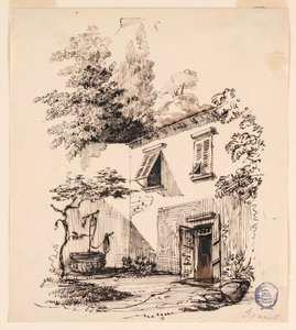 Dziedziniec domu autorstwa Francois Marius Granet