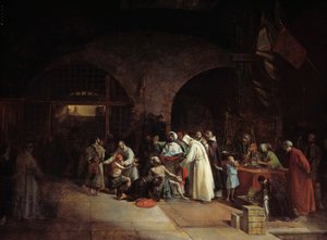 Francuska kolonizacja Algierii: „Odkupienie więźniów w więzieniach Algieru” Obraz Francois Mariusa Graneta (1775-1849) 1831 nd. 1,51x2 m²