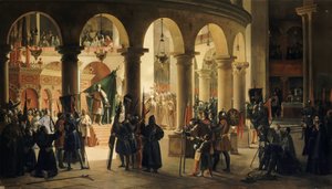 Godefroy de Bouillon depozyty w kościele Grobu Świętego Trofea Ascalon autorstwa Francois Marius Granet
