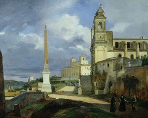 Trinita dei Monti i Villa Medici, Rzym autorstwa Francois Marius Granet