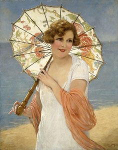 Parasol (olej na płótnie) autorstwa Francois Martin Kavel