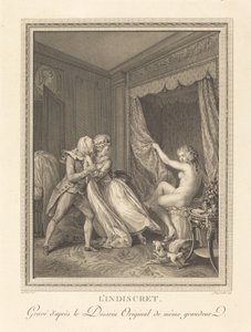 Niedyskretny autorstwa Francois Nicolas Barthelemy Dequevauviller after Antoine Borel