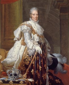Portret Karola X w stroju sakralnym, ok. 1825 r. (olej na płótnie) autorstwa Francois Pascal Simon (studio of) Gerard