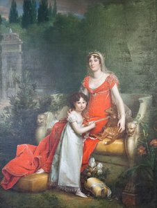 Elisa Bonaparte Baciocchi z córką Napoleona Elisa autorstwa Baron François Pascal Simon Gérard