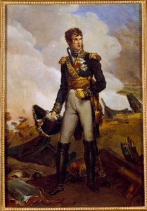 Portret u stóp Jeana Lannesa, księcia Montebello (1769-1809) marszałka Imperium Obraz Francois Gerarda (1770-1837) XIX w. Słońce. 0,3x0,22 m² autorstwa Baron François Pascal Simon Gérard