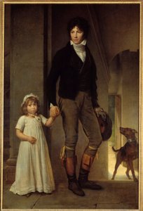 Portret u stóp malarza Jeana Baptiste Isabeya (1767-1855) i jego córki Obraz Francois Gerarda (1770-1837) 1795 nd. 1,94x1,3 m² autorstwa Baron François Pascal Simon Gérard