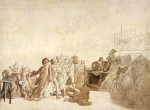 10 sierpnia 1792, ok. 1795-9 (olej i grafit na płótnie) autorstwa Baron François Pascal Simon Gérard