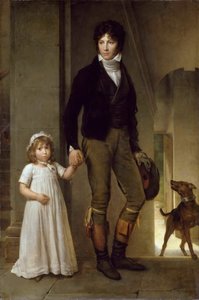 Jean-Baptiste Isabey 1767-1855 i jego córka Alexandrine, 1795. autorstwa Francois Pascal Simon Gerard