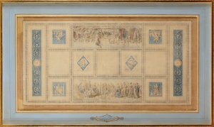 Gabinet do malowanego sufitu biblioteki w Konserwatorium, 1812 autorstwa Francois Pascal Simon Gerard