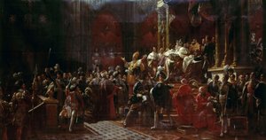 Koronacja Karola X we Francji w Reims, 29 maja 1825 r autorstwa Francois Pascal Simon Gerard