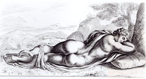 Hermafrodyta w ogrodach Borghese, c.1653 autorstwa Francois Perrier