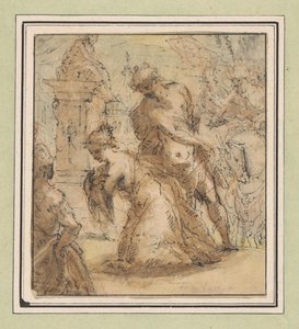 Ścięcie świętej (św. Katarzyny?) autorstwa Francois Perrier