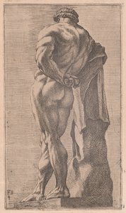 Herkules Farnese widziany z tyłu [tablica 4] autorstwa Francois Perrier