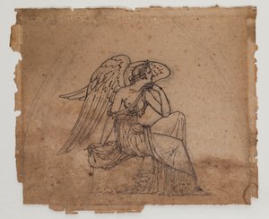 Postać alegoryczna, ok. 1825 (tusz i kreda na papierze)