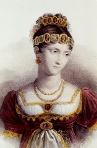 Portret Pauliny Bonaparte (kolor lito) autorstwa Francois Seraphin (after) Delpech