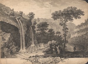 Perspektywa tej Pięknej Kaskady poniżej Matlock Bath