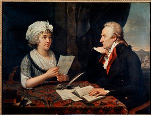 Vittorio Alfieri, włoski poeta i dramaturg, z hrabiną Albany (obraz) autorstwa Francois Xavier Fabre