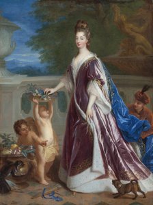 ""Portret Elisabeth-Charlotte (Elisabeth Charlotte) z Bawarii lub Palatynatu (1652-1722)"" (Elizabeth Charlotte, Princess Palatine) Obraz Francois de Troy (1645-1730) XVII wiek Kolekcja prywatna