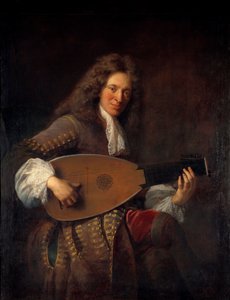 Portret Charlesa Moutona (1626-1710) lutnika Obraz Francois de Troy (1645-1730) 1690 nd. 1,38x1,06 m²