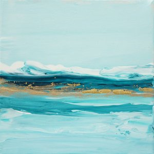 Aqua Gold Waves autorstwa Françoise Wattré